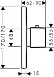 AXOR - Urquiola Highflow termostat pod omítku, chrom 11731000