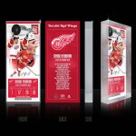 Obraz Detroit Red Wings NHL Sergei Fedorov Retirement Night Ticket 3D Block Art