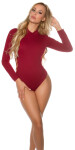 Sexy Koucla Neck Body s pohledem zezadu WOW BORDEAUX XS