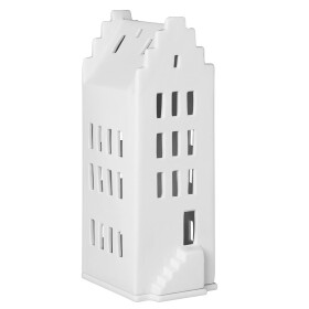 Räder Porcelánový svícen domeček Gable House 20 cm, bílá barva, porcelán