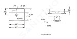 VILLEROY & BOCH - Memento 2.0 Umyvadlo na desku 500x420 mm, bez přepadu, otvor pro baterii, CeramicPlus, alpská bílá 4A0751R1
