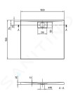 VILLEROY & BOCH - Architectura MetalRim Sprchová vanička, 900x1000 mm, Stone White UDA1090ARA248V-RW