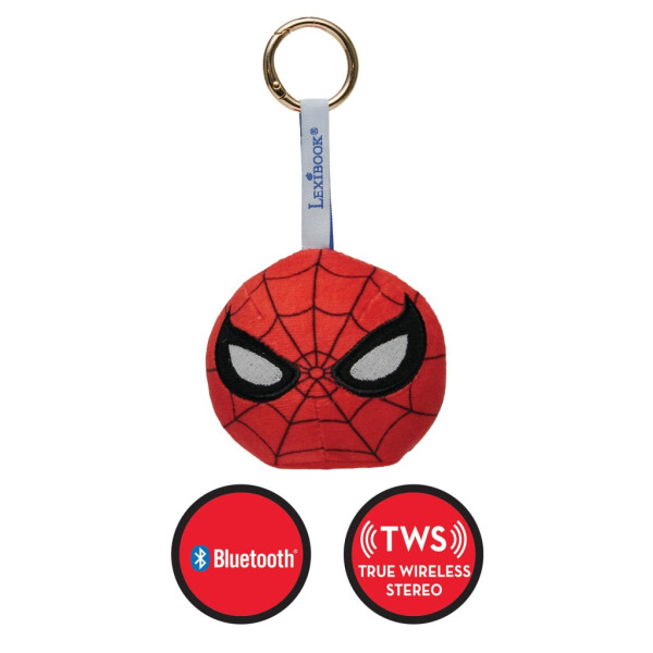 Lexibook plyšový mini bluetooth reproduktor přívěsek Spiderman - Alltoys Lexibook