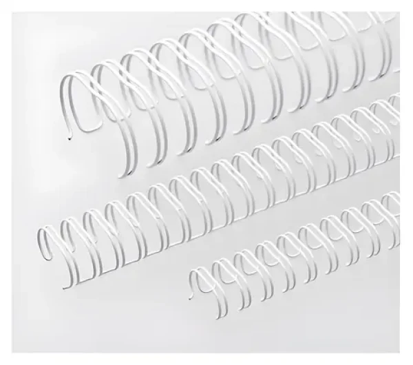 Eurosupplies Kovové hřbety (3:1") 14,3 mm bílé / Vázací hřbety / pro 101–120 listů 80 g papíru / 50 ks
