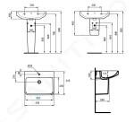 IDEAL STANDARD - i.Life B Umyvadlo 50x40 cm, s přepadem, otvor pro baterii, SmartGuard, bílá T4609HY