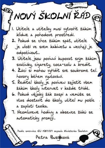 Ptakoviny.cz Certifikát Nový školní řád č.46
