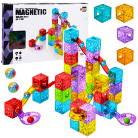 Mamido Magnetická stavebnice s kuličkovou dráhou 60 dílků