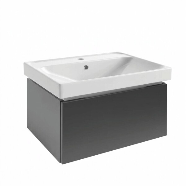 Koupelnová skříňka s umyvadlem SAT Feel 60x30x46 cm antracit mat SATFEEL60ANTU5 SATFEEL60ANTU5