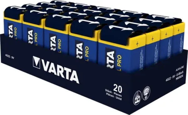 Varta Industrial Pro 9V / Baterie / alkalická / 6LR61 / 20 ks (4022211111)