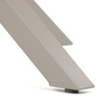 Zahradní stůl 110x110cm, hliník, polywood, béžová, AZT-S1430 CRM