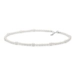 Perlový náhrdelník Helene - pravé perly, stříbro 925/1000, Stříbrná 37 cm + 3 cm (prodloužení) Bílá