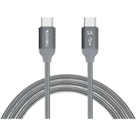 Nevox Kabel USB-C (M) - USB-C (M) 2 m šedá / 100W (4250686406542)