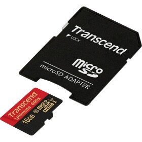 Transcend Ultimate (600x) paměťová karta microSDHC Industrial 16 GB Class 10, UHS-I vč. SD adaptéru - Transcend microSDHC 16 GB UHS-I U1 TS16GUSDHC10U1