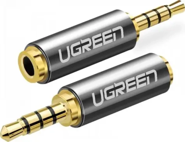 UGREEN 20501 Adaptér 2,5 mm micro jack samec na 3,5 mm mini jack samice (šedý)