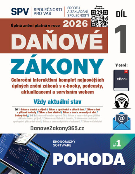 Daňové zákony 2026 (Díl 1.)