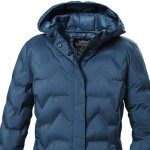 Dámská zimní bunda Killtec KOW 9 prošívaná bunda s kapucí dlouhá nepromokavá modrá (41806/744) 46