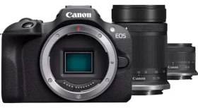 Canon EOS R100 + RF-S 18-45mm + RF-S 55-210mm černá / Digitální fotoaparát / 24,1 Mpix APS-C / 4K / LCD 3" (6052C023)