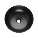 INVENA - Umyvadlo na desku DOKOS 39,5 cm, černá pololesk CE-19-005-C