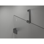 MEXEN/S - Lunar-B sprchový kout dveře křídlové levá 80 x 70 cm, transparent, grafit metal 832-080-070-95-00-L