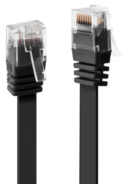 Lindy černá / Patch kabel / Cat6 U/UTP / plochý / RJ45-RJ45 / 5 m (47524)