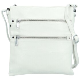 Stylová dámská koženková crossbody kabelka Melisandra, bílá