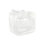 Chic Antique Skleněná dóza ve tvaru srdce, čirá barva, sklo