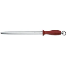VICTORINOX Řeznická ocílka červená / Ocílka / mikrojemná / oválná / 30 cm (7.8623)