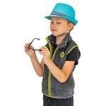 Vesta dětská chlupatá se stojáčkem, Pidilidi, PD1140-09, šedá - 122 | 7let