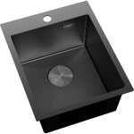 MEXEN - Solix ocelový dřez 1-bowl 400 x 500 mm, černá HC 6406401000-70HC