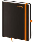 Diář 2026 denní A5 Black Orange s poutkem