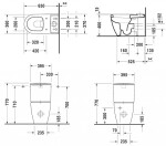 DURAVIT - ME by Starck WC kombi mísa, vario odpad, bílá 2172090000