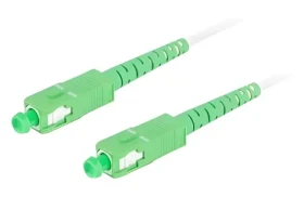 Lanberg SM bílá / Optický patch kabel / SC/APC-SC/APC / Simplex / G657A2 / 10 m (FO-SASA-SS21-0100-WH)