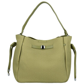 Módní dámská koženková kabelka na rameno Aminta, zelená