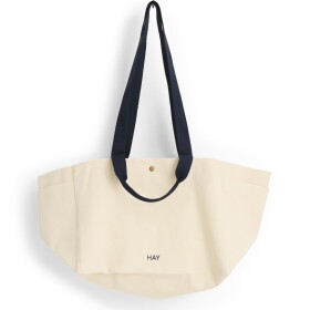 HAY Bavlněná taška Weekend Bag S Natural, krémová barva, textil