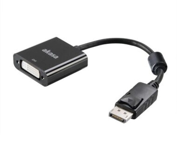 Akasa AK-CBDP15-20BK černá / adaptér DisplayPort - DVI (24+5) samice (AK-CBDP15-20BK)