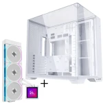 Lian Li O11 Vision Compact + HydroShift II LCD-S 360TL bílá / Bundle skříň + AiO chlazení / 360 mm / LCD / Intel + AMD (GABU-769)