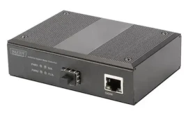 DIGITUS DN-652103-1 / Media konvertor / 10/100/1000Base-TX na 1000Base-FX / DIN lišta / IP40 (DN-652103-1)