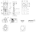 GEBERIT - Duofix Set předstěnové instalace, klozetu Alpha a sedátka, tlačítko Sigma01, lesklý chrom SANI11CD1125