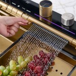 REA - Multifunkční ocelový dřez 10 v 1 Alonzo Brush Gold ZLE-06419