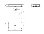 IDEAL STANDARD - Ipalyss Umyvadlo na desku, 80x40 cm, bez přepadu, lesklá černá E1391V2