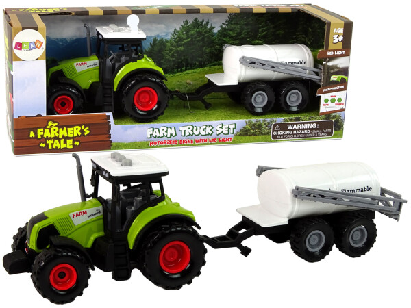 Mamido Farmářský traktor pro děti s bílým přívěsem