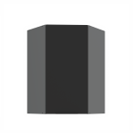 Horní rohová skříňka Aria ANT 60x60 GN-90 1F (45°) Barva korpusu: Antracit, Barva dvířek: SA - Aquamarine AFM