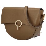 Trendová dámská kožená crossbody Keira, khaki