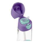 B.box Láhev na pití s brčkem 450 ml - lilac pop