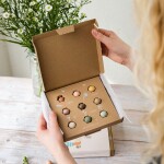 Blossombs Dárková sada semínek divokých květin Mother's day Medium – 9 ks, růžová barva, krémová barva, přírodní barva