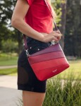 Prošívaná crossbody kabelka VUCH Coalie Striped Red, červená