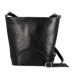 Luxusní dámská kožená crossbody kabelka Yllva, černá