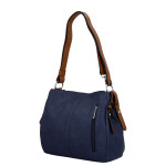 Trendy dámská koženková crossbody kabelka Julianna, tmavě modrá