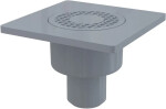 Alcadrain 1 - Alcadrain Podlahová vpust 150×150/50 mm přímá, mřížka šedá, vodní zápachová uzávěra APV4 APV4