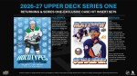 Hokejové karty NHL 2026-27 Upper Deck Series 1 Hockey Blaster Box